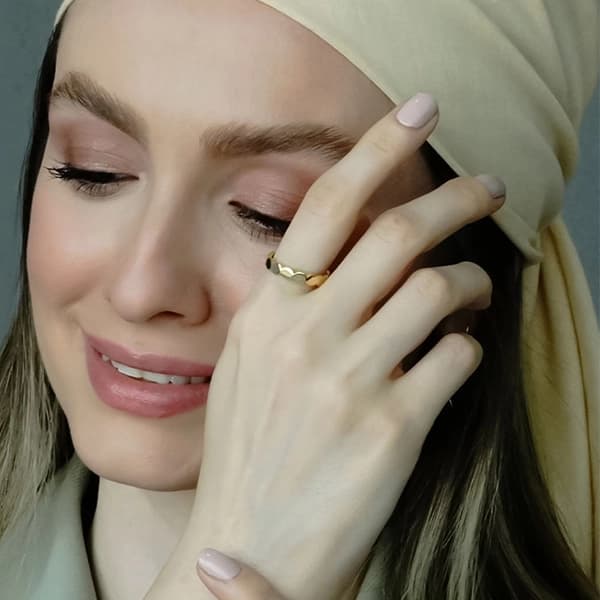 انگشتر گوی تخت